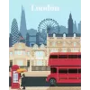 Piešimo rinkinys Ravensburger CreArt — Spalvingas Londonas (23525) drobės tapybai su numeruotu vadovu