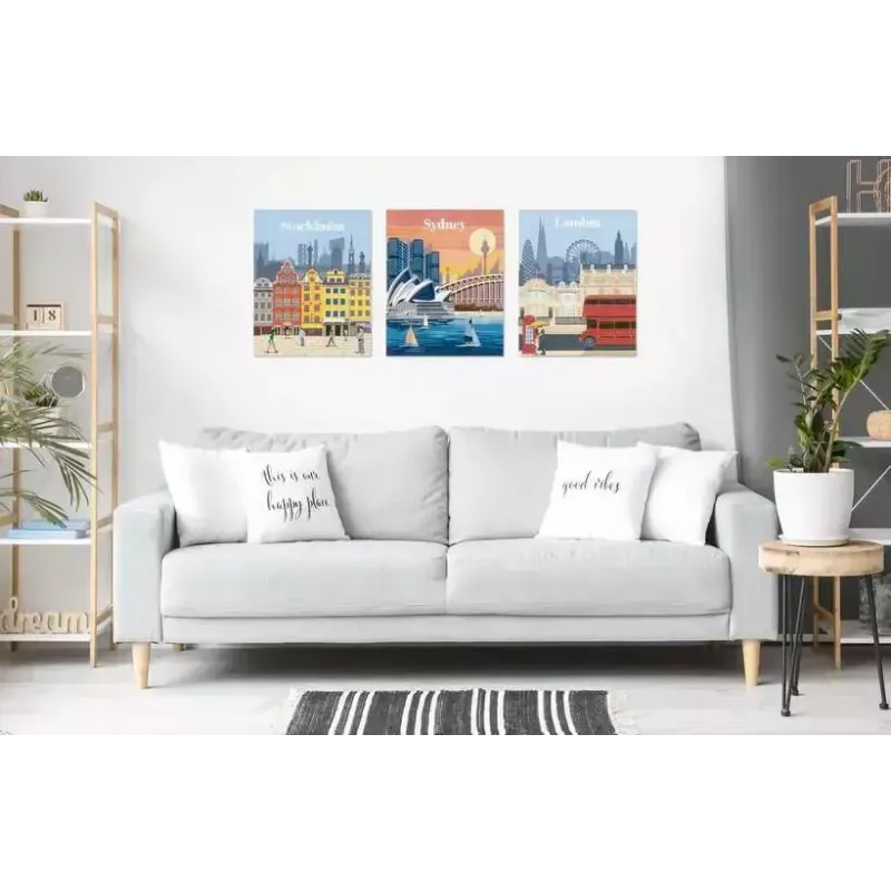 Piešimo rinkinys Ravensburger CreArt — Spalvingas Londonas (23525) drobės tapybai su numeruotu vadovu