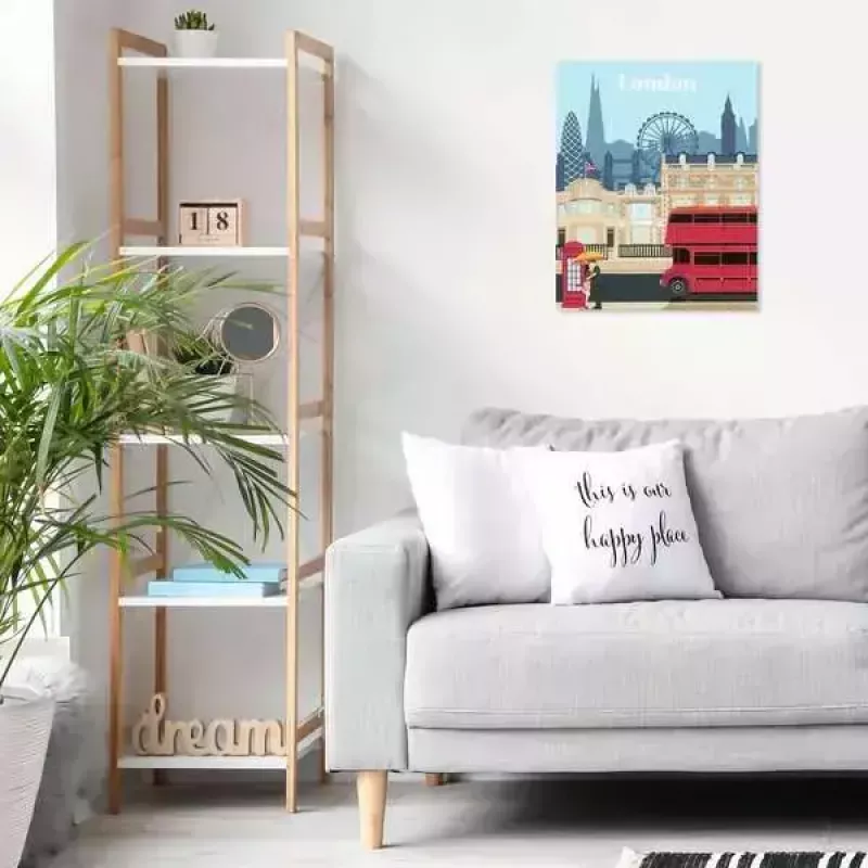 Piešimo rinkinys Ravensburger CreArt — Spalvingas Londonas (23525) drobės tapybai su numeruotu vadovu