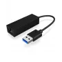 ICY BOX USB 3.0 A tipo į RJ-45 Ethernet prievado adapteris, laidinis, USB, Ethernet, 1000 Mbit/s, juodas