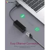 ICY BOX USB 3.0 A tipo į RJ-45 Ethernet prievado adapteris, laidinis, USB, Ethernet, 1000 Mbit/s, juodas