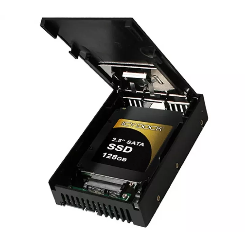 ICYDOCK EZConvert lengvas 2,5 colio į 3,5 colio SATA SSD/HDD keitiklis ir montavimo rinkinys – 1 versija