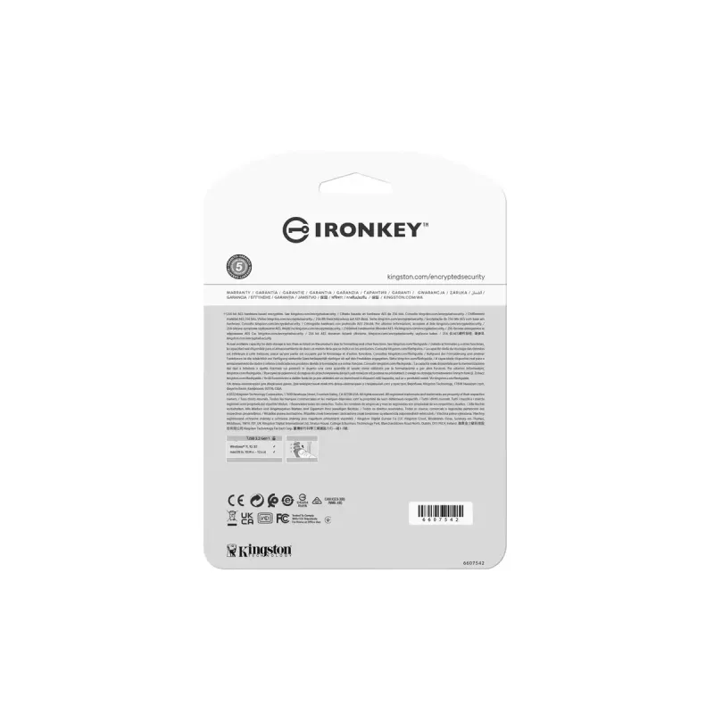 USB atmintukas Kingston 512GB IronKey Vault Privacy 50 AES-256