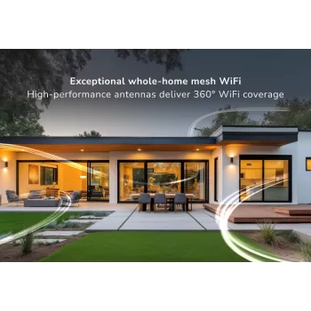 NETGEAR Orbi 370 palydovas – belaidis Wi-Fi 7 (802.11be) dviejų juostų (2,4 GHz / 5 GHz) baltas, vidinė antena