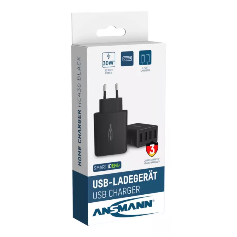 ANSMANN 1001-0107 Sieninis USB įkroviklis 4 prievadai