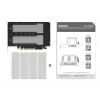 Icy Dock ExpressSlot Elite MB842MP-B – PCIe karštojo keitimo 2,5 colio diskų adapterio kortelė, juoda/sidabrinė