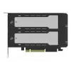 Icy Dock ExpressSlot Elite MB842MP-B – PCIe karštojo keitimo 2,5 colio diskų adapterio kortelė, juoda/sidabrinė