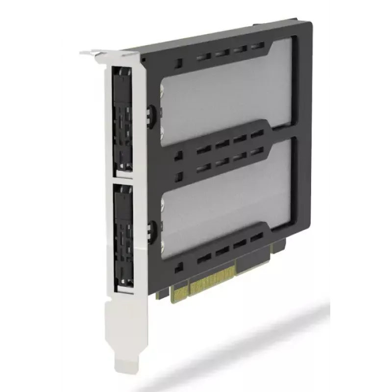 Icy Dock ExpressSlot Elite MB842MP-B – PCIe karštojo keitimo 2,5 colio diskų adapterio kortelė, juoda/sidabrinė