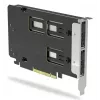 Icy Dock ExpressSlot Elite MB842MP-B – PCIe karštojo keitimo 2,5 colio diskų adapterio kortelė, juoda/sidabrinė