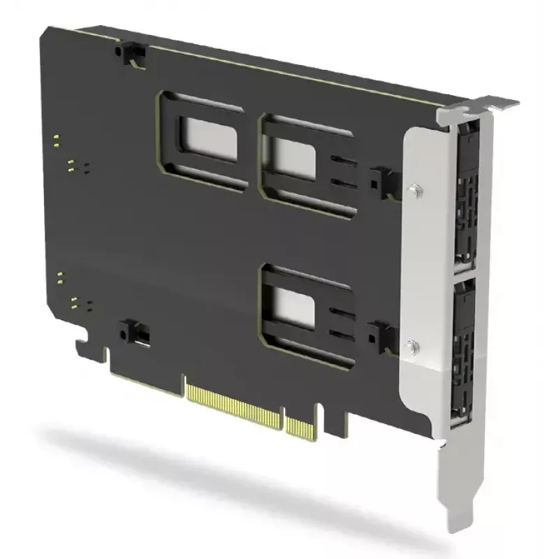 Icy Dock ExpressSlot Elite MB842MP-B – PCIe karštojo keitimo 2,5 colio diskų adapterio kortelė, juoda/sidabrinė