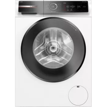 Bosch Serie 8 WGB244A40 skalbyklė su priekiniu pakrovimu, 9 kg, 1400 aps./min., i-Dos, balta/juoda
