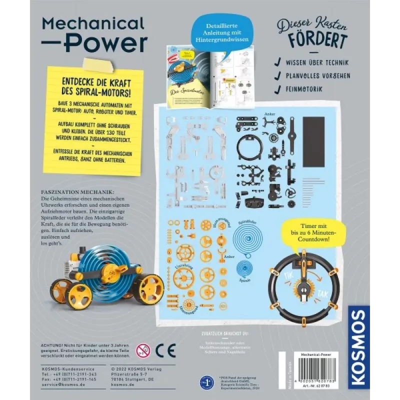 Kosmos Mechanical Power Robotas – Inžinerinis Konstruktorius, 8+ metų, Įvairių Spalvų