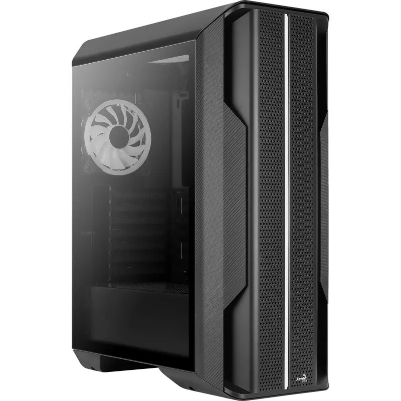 Aerocool Splinter Duo-G-BK-v1 ATX vidutinis bokštinis korpusas, grūdintas stiklas, juodas