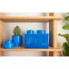 Laikymo dėžė Room Copenhagen LEGO Storage Brick 4 Top Lid Glitter — mėlyna/permatoma