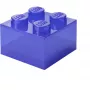 Laikymo dėžė Room Copenhagen LEGO Storage Brick 4 Top Lid Glitter — violetinė/permatoma