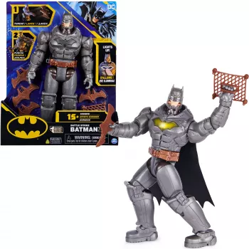 DC Comics veiksmo figūrėlė „Battle Strike Batman“ 12 colių, 5 aksesuarai, 20+ garsų, kolekcinis žaislas vaikams nuo 3 metų
