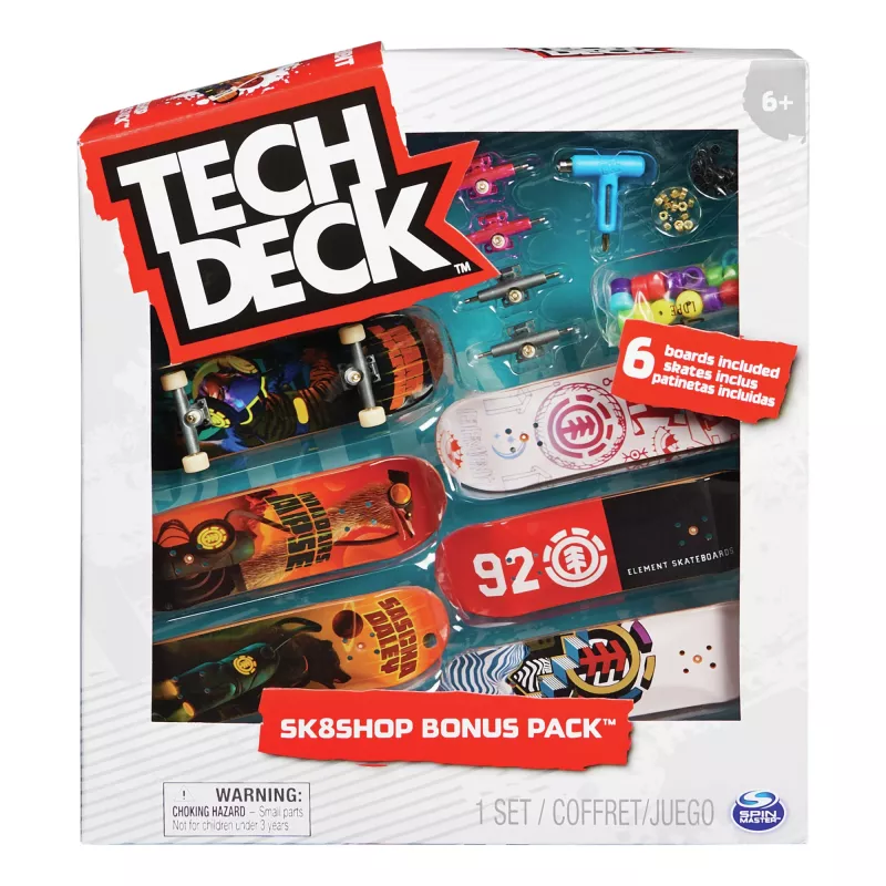 Tech Deck Sk8shop Fingerboard Bonus Pack – Kolekciniai ir pritaikomi mini riedlentės (stiliai gali skirtis)
