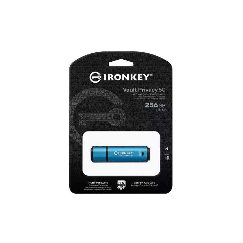 USB atmintukas Kingston 256GB USB-A IronKey Vault Privacy 50
