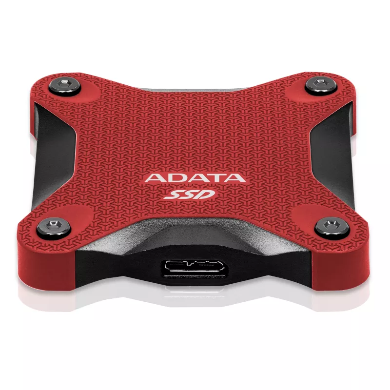 Išorinis SSD diskas ADATA SD620 512 GB, USB 3.2 Gen 2 Micro-USB B, raudonas, silikoninis korpusas