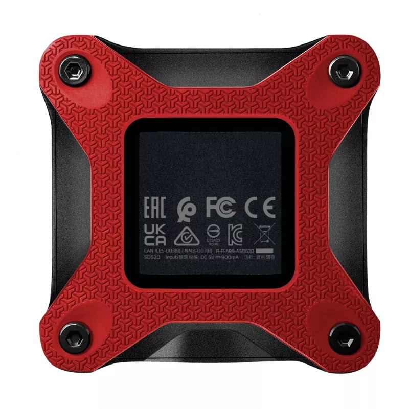 Išorinis SSD diskas ADATA SD620 512 GB, USB 3.2 Gen 2 Micro-USB B, raudonas, silikoninis korpusas