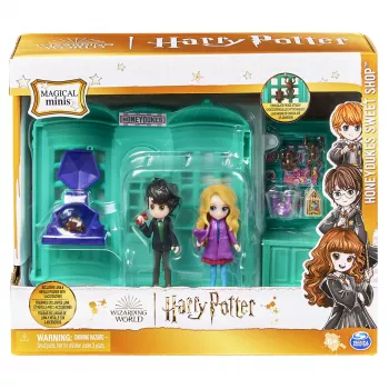 Harry Potter Magical Minis Honeydukes Saldainių Parduotuvė su 2 Išskirtinėmis Figūrėlėmis ir 5 Priedais, Žaislai Vaikams nuo 6 Metų