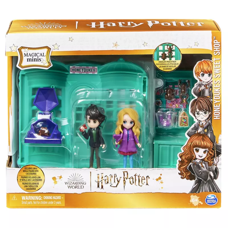 Harry Potter Magical Minis Honeydukes Saldainių Parduotuvė su 2 Išskirtinėmis Figūrėlėmis ir 5 Priedais, Žaislai Vaikams nuo 6 Metų