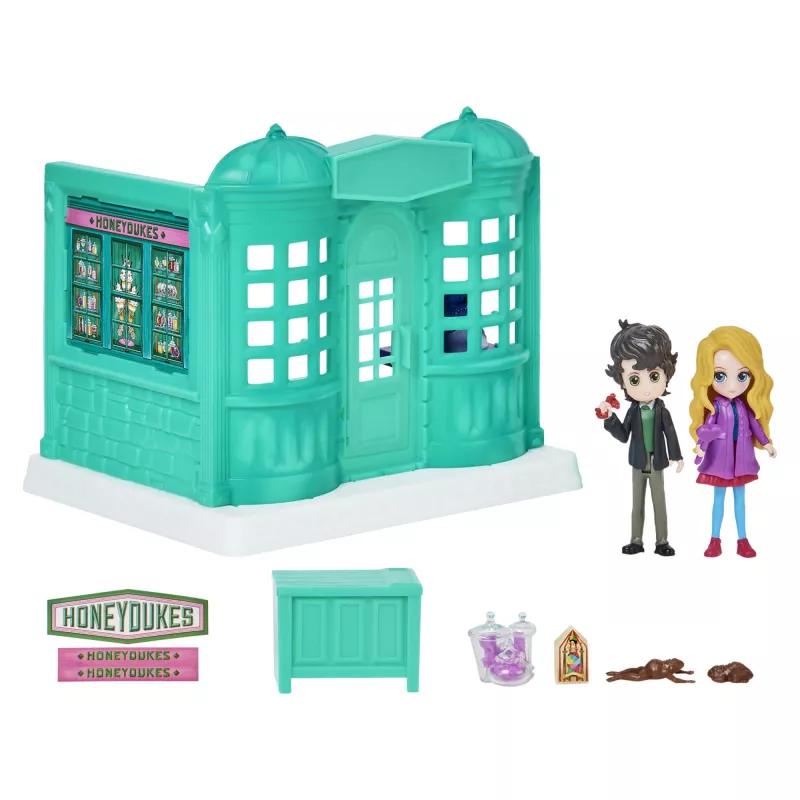 Harry Potter Magical Minis Honeydukes Saldainių Parduotuvė su 2 Išskirtinėmis Figūrėlėmis ir 5 Priedais, Žaislai Vaikams nuo 6 Metų
