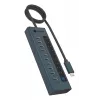 USB šakotuvas icybox IB-HUB1450-C31 — 10 prievadų, USB 3.2