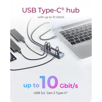 USB šakotuvas icybox IB-HUB1450-C31 — 10 prievadų, USB 3.2