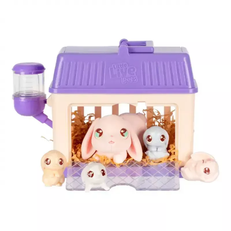 Little Live Pets Mama Surprise S4 Mini Playset Triušiai – Žaislinė mama su staigmenos kūdikiais