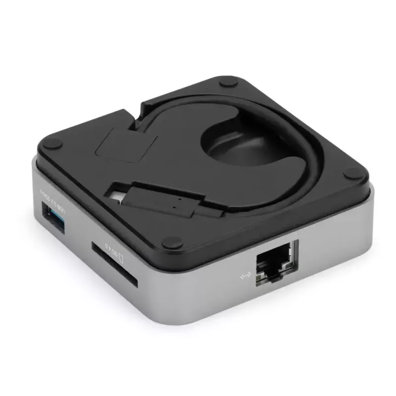 OWC USB-C Travel Dock E OWCTCDK6P2SG – kišeninis 6 prievadų dokas nešiojamam kompiuteriui
