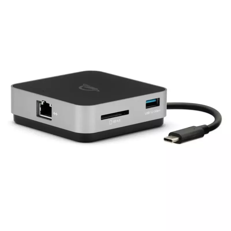 OWC USB-C Travel Dock E OWCTCDK6P2SG – kišeninis 6 prievadų dokas nešiojamam kompiuteriui