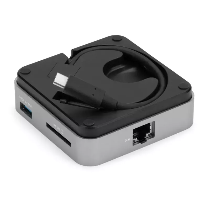 OWC USB-C Travel Dock E OWCTCDK6P2SG – kišeninis 6 prievadų dokas nešiojamam kompiuteriui