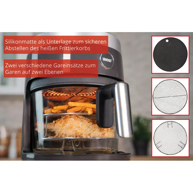 Karšto oro gruzdintuvė Unold 58695, 3,5 L, 1200 W, juoda