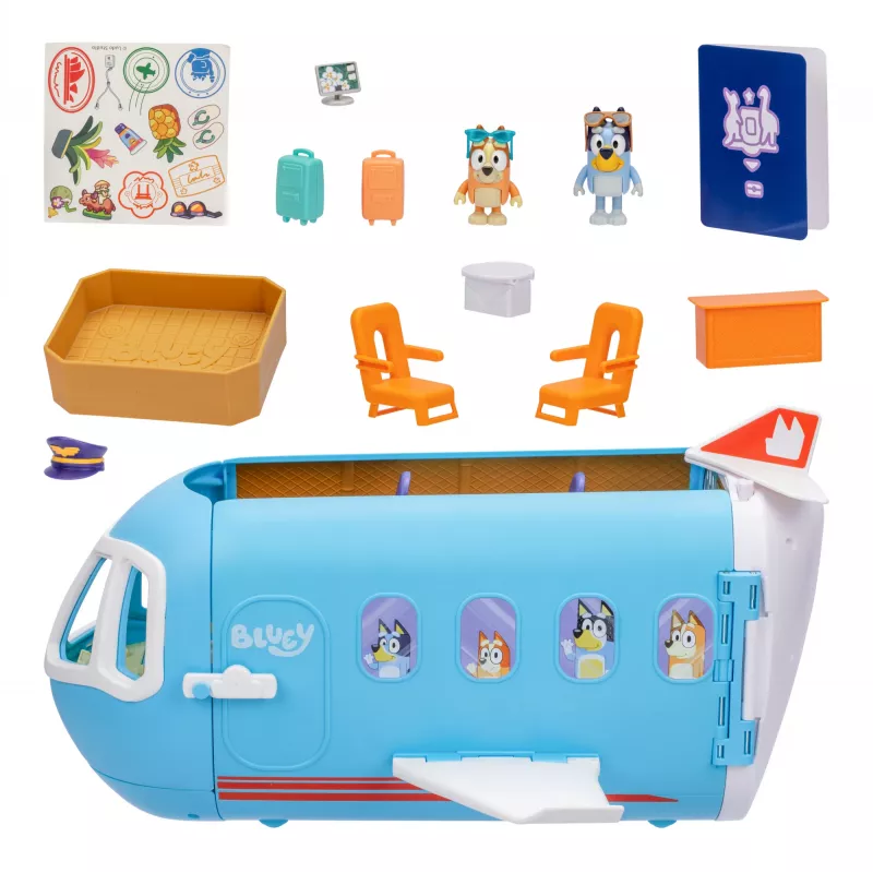 Moose Toys Bluey 3 viename lėktuvų komplektas įvairiaspalvis