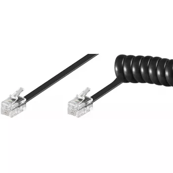 Spiralinis laidas Goobay telefono ragelio RJ-10 4 m