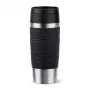 EMSA Travel Mug Waves kelioninis puodelis 360 ml juodas nerūdijantis plienas