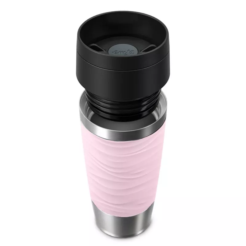 EMSA Travel Mug Waves 360 ml rožinis nerūdijančio plieno termo puodelis