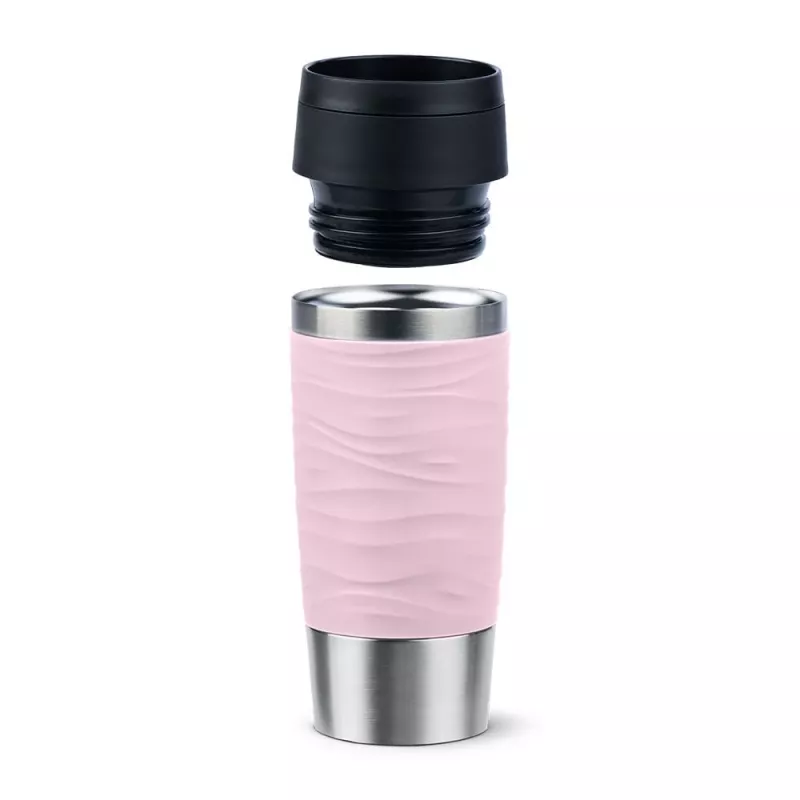 EMSA Travel Mug Waves 360 ml rožinis nerūdijančio plieno termo puodelis