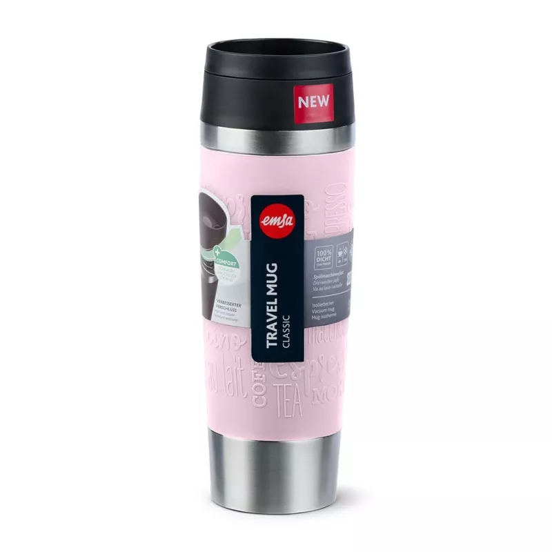 EMSA Travel Mug Classic Grande 500 ml Rožinis, Nerūdijantis plienas
