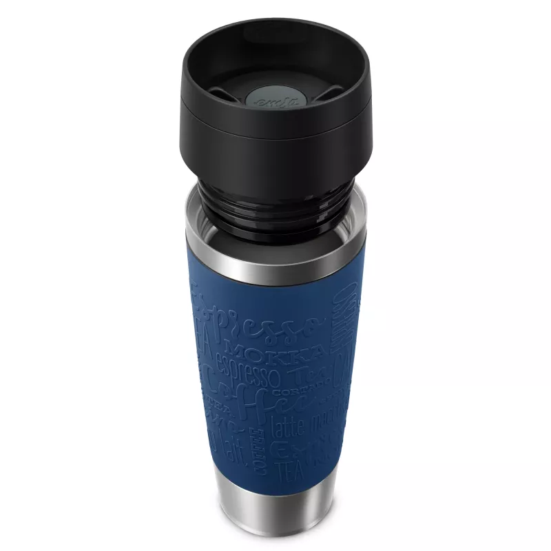 EMSA Travel Mug Classic N2022100 termopuodelis 500 ml, nerūdijantis plienas, juoda, mėlyna