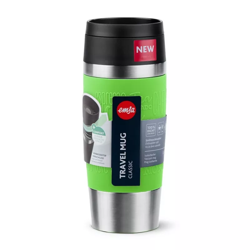 Termopuodukas EMSA TRAVEL MUG Classic 0,36L, laimo spalvos, nerūdijantis plienas