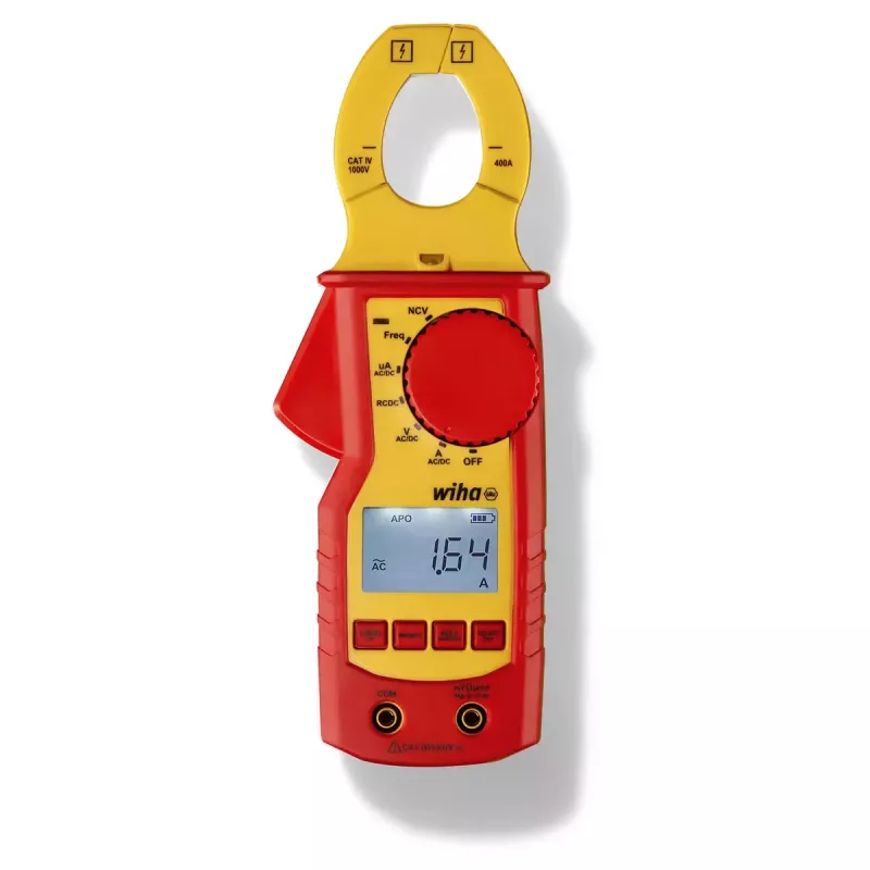 Wiha 45219 – Skaitmeninis spaustuvinis multimetras CAT IV 1000V, 400A AC/DC
