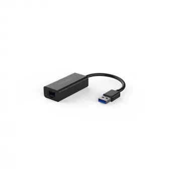 Kensington UA0000E USB-A Ethernet adapteris – juodas, laidinis, USB, Ethernet, 1000 Mbit/s, juodas