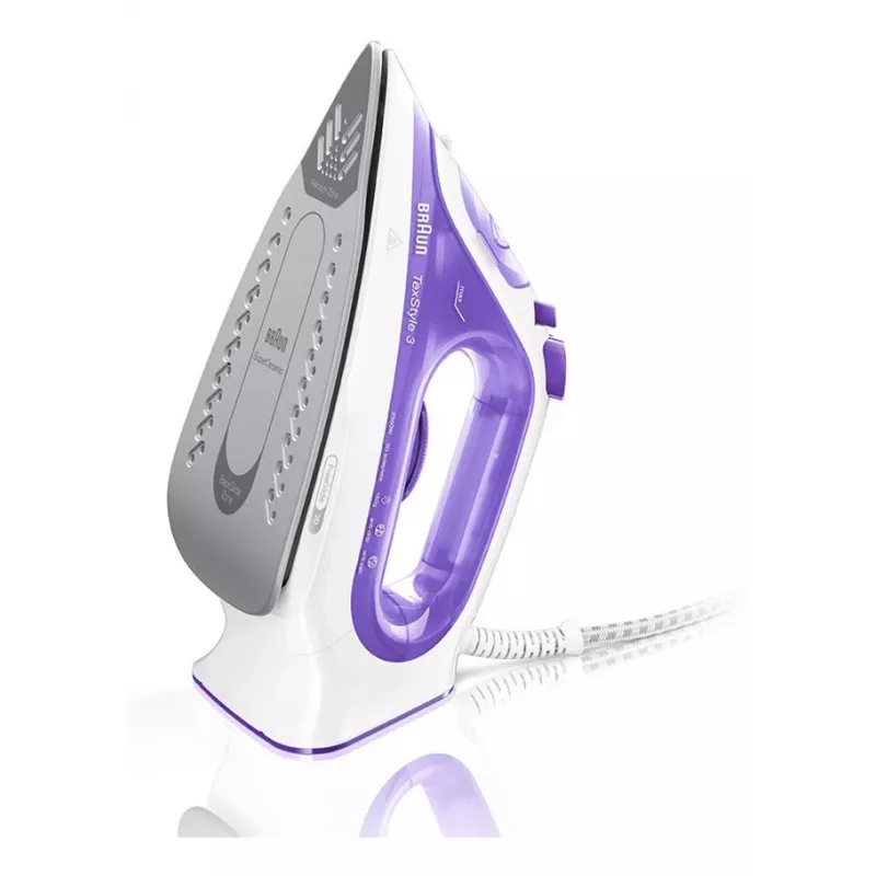 Braun TexStyle 3 SI3042VI lygintuvas su keraminiu padu, 2350 W, violetinė, sidabrinė, balta