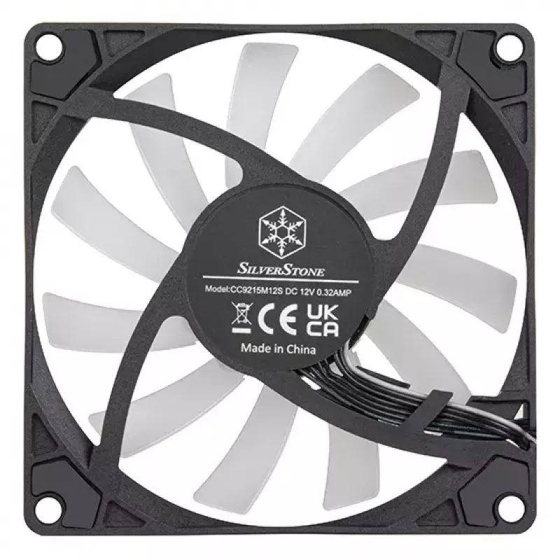 SilverStone Air Slimmer 90 ARGB SST-AS90B-ARGB korpuso ventiliatorius, 92 mm, 500–2500 aps./min., juodas