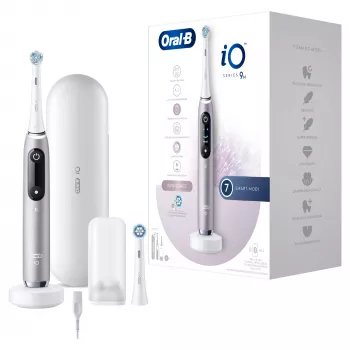 Oral-B iO Series 9n suaugusiųjų besisukanti-osciliuojanti dantų šepetėlis, rožinis