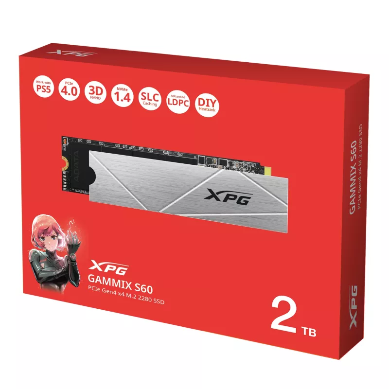 SSD diskas ADATA 2 TB M.2 PCI Express 4.0 NVMe GAMMIX S60