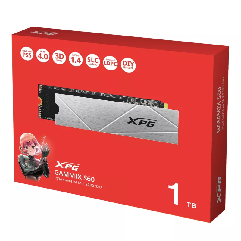 SSD diskas ADATA 1 TB M.2 PCI Express 4.0 NVMe GAMMIX S60