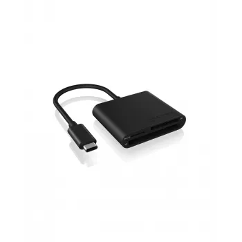 ICY BOX IB-CR301-C3 kortelių skaitytuvas USB 3.2 Gen 1 (3.1 Gen 1) Type-C juodas